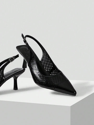 LADIES' HIGH HEEL HOLLOW OUT PUMPS