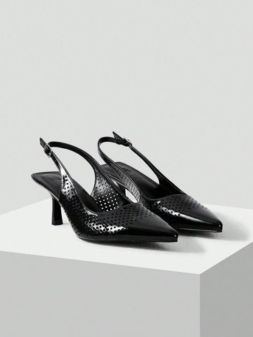 LADIES' HIGH HEEL HOLLOW OUT PUMPS