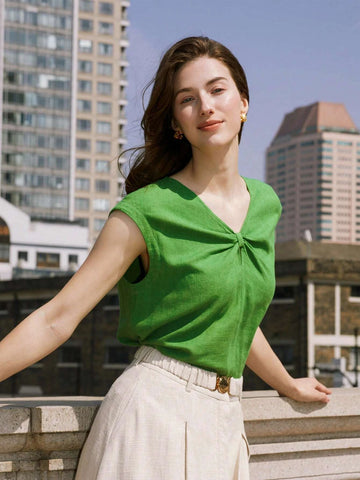 MOTF PREMIUM LINEN VISCOSE BLOUSE