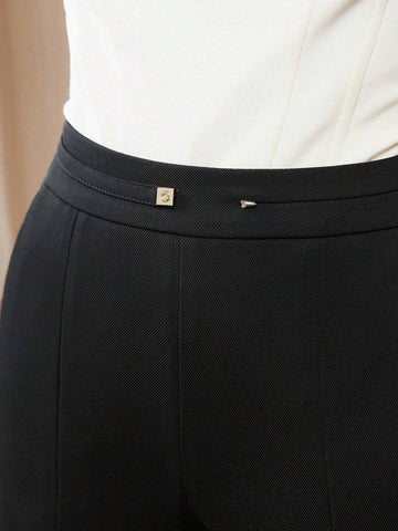 MOTF PREMIUM LUXURY SPLIT HEM FLARE LEG SUIT PANTS