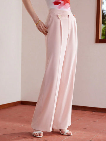 MOTF PREMIUM OVERLAP WAIST SEAM FRONT SUIT PANTS