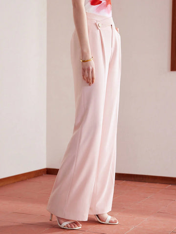 MOTF PREMIUM OVERLAP WAIST SEAM FRONT SUIT PANTS