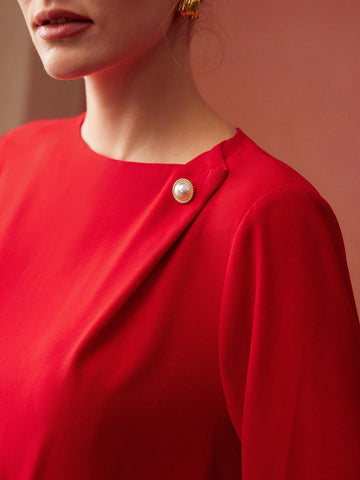 MOTF PREMIUM PEARL BUTTON BLOUSE