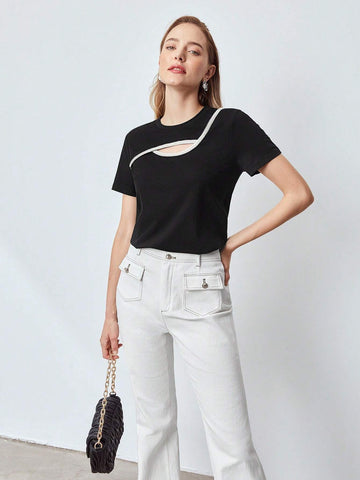 MOTF PREMIUM PEARL CUTOUT TOP