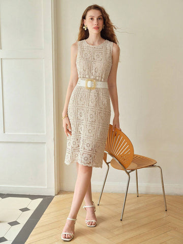 MOTF PREMIUM POINTELLE KNIT FITTED TANK DRESS