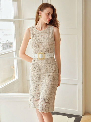 MOTF PREMIUM POINTELLE KNIT FITTED TANK DRESS