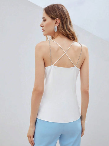 MOTF PREMIUM RHINESTONE STRAP CAMI TOP