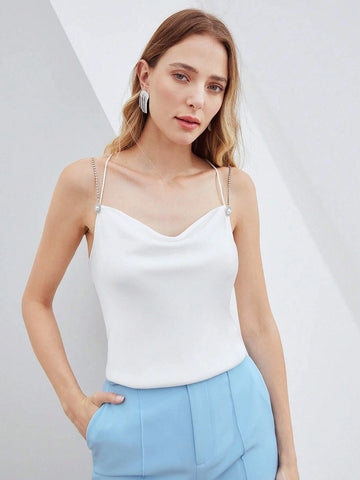 MOTF PREMIUM RHINESTONE STRAP CAMI TOP