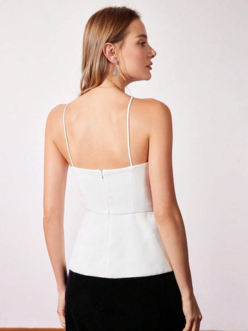 MOTF PREMIUM ROSETTE PEPLUM TOP