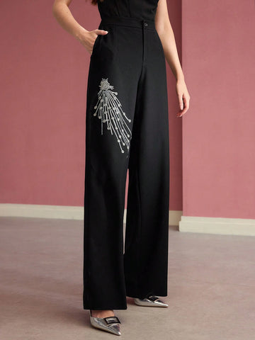 MOTF PREMIUM SEQUIN BEADED TAILORED PANTS