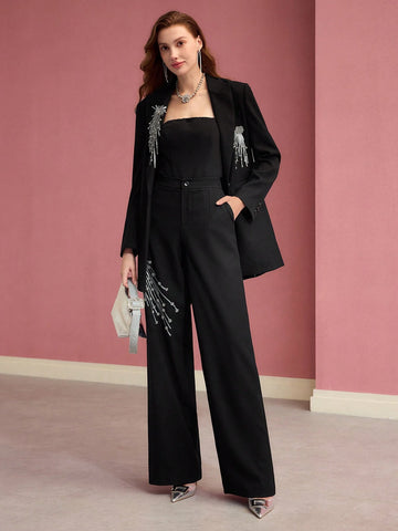 MOTF PREMIUM SEQUIN BEADED TAILORED PANTS