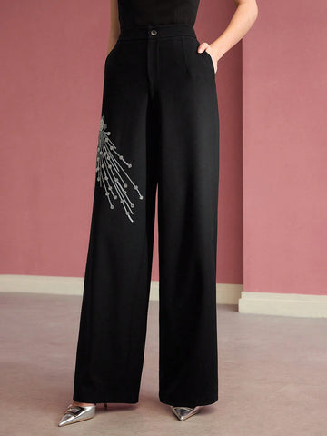MOTF PREMIUM SEQUIN BEADED TAILORED PANTS