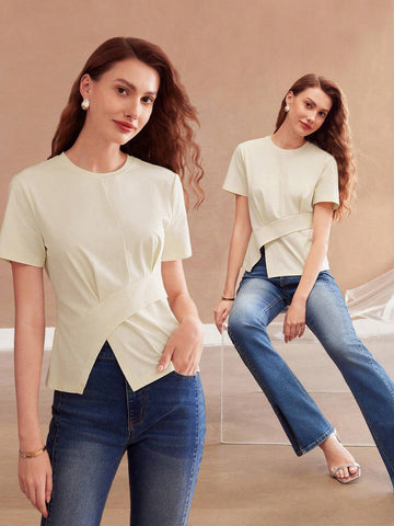 MOTF PREMIUM SHORT SLEEVE T-SHIRT WITH SPLIT HEM