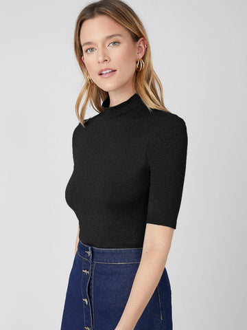 MOTF PREMIUM SLIM MOCK NECK T-SHIRT