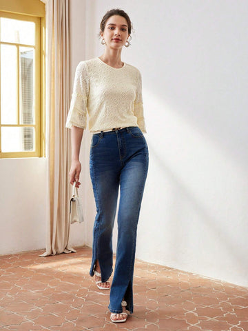 MOTF PREMIUM SOLID BELL SLEEVE SCHIFFY TEE