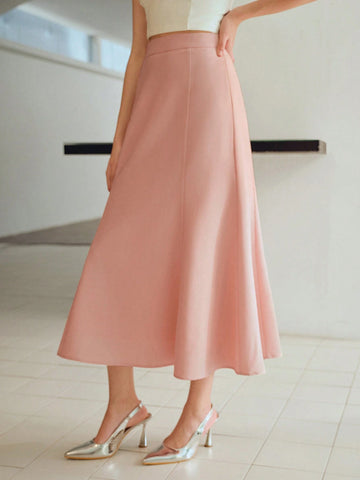 MOTF PREMIUM SOLID MERMAID HEM LONG SKIRT