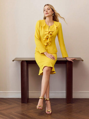 MOTF PREMIUM SOLID MERMAID HEM SKIRT