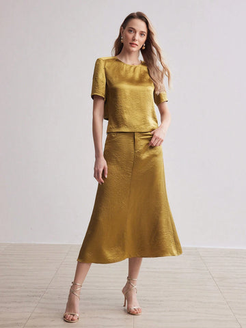 MOTF PREMIUM SOLID MERMAID HEM SKIRT