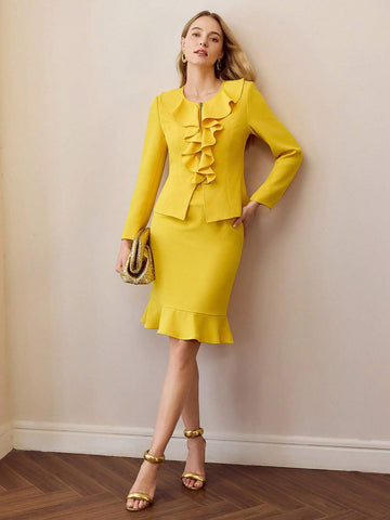 MOTF PREMIUM SOLID MERMAID HEM SKIRT