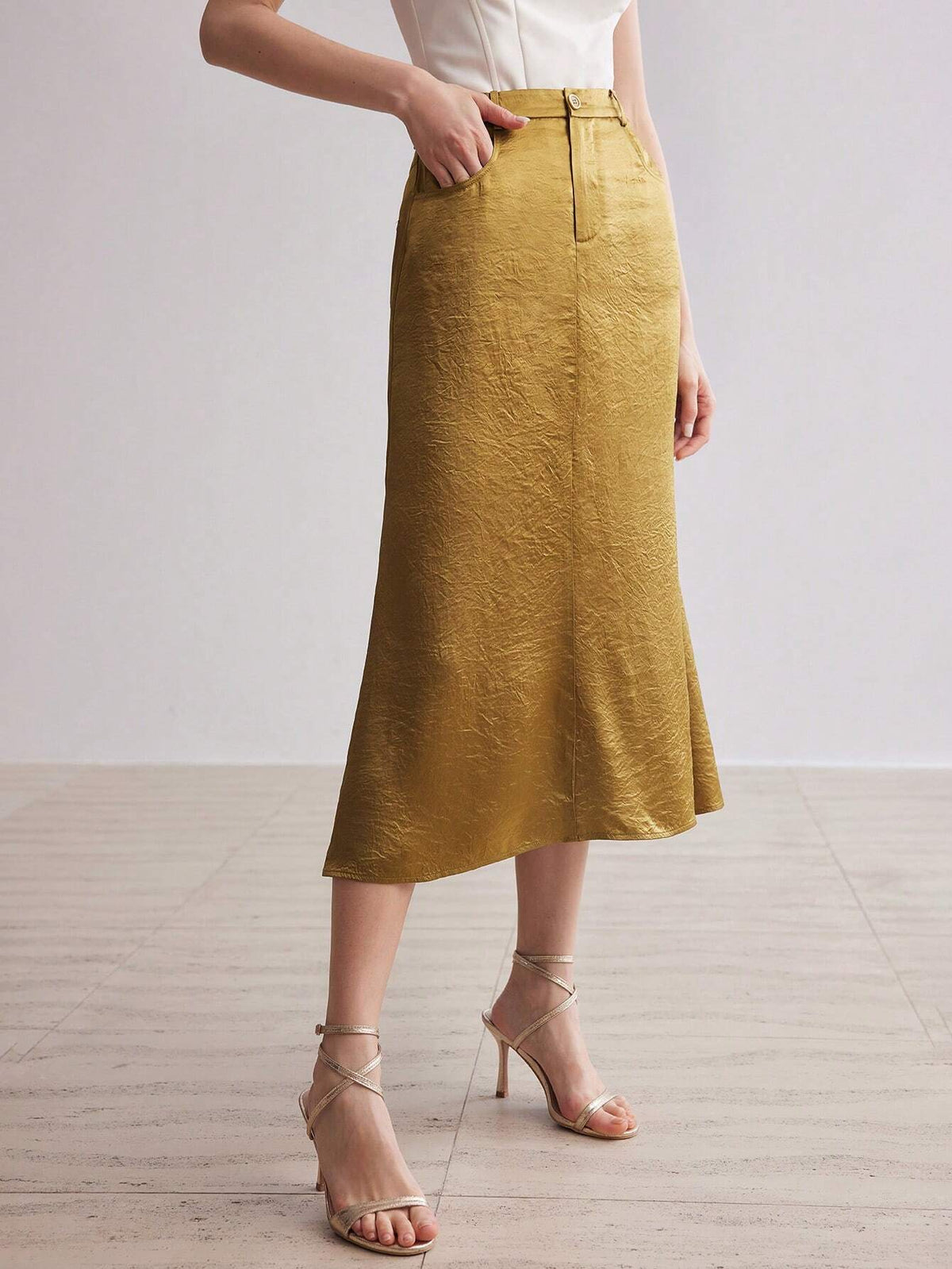 MOTF PREMIUM SOLID MERMAID HEM SKIRT