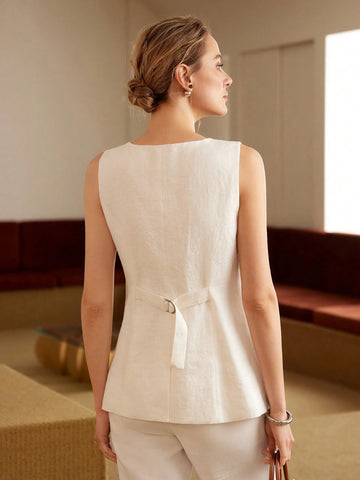 MOTF PREMIUM SOLID PATCH POCKET BUTTON PLACKET BLOUSE