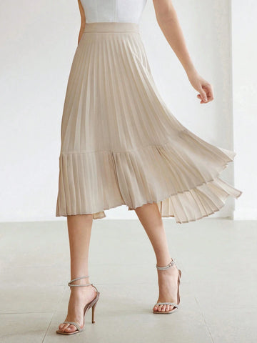 MOTF PREMIUM SOLID PLEATED SKIRT