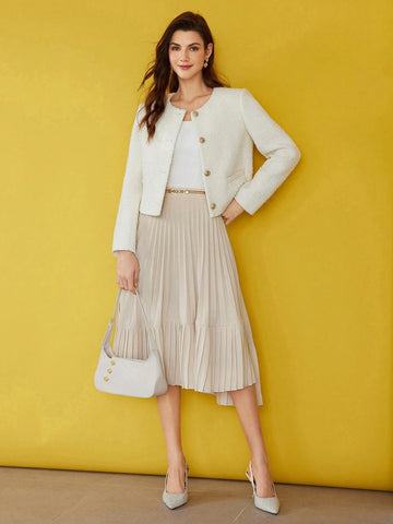 MOTF PREMIUM SOLID PLEATED SKIRT