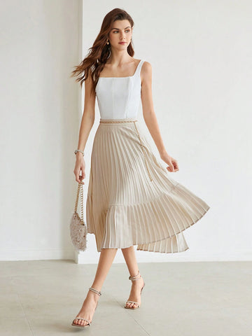 MOTF PREMIUM SOLID PLEATED SKIRT