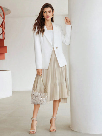 MOTF PREMIUM SOLID PLEATED SKIRT