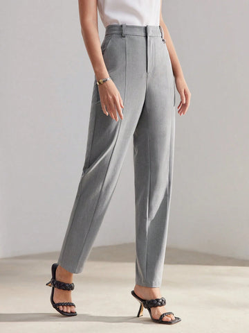 MOTF PREMIUM SOLID SLANT POCKET SEAM FRONT SUIT PANTS