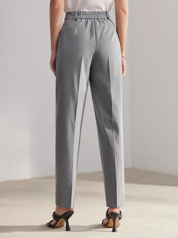 MOTF PREMIUM SOLID SLANT POCKET SEAM FRONT SUIT PANTS