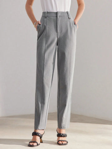 MOTF PREMIUM SOLID SLANT POCKET SEAM FRONT SUIT PANTS