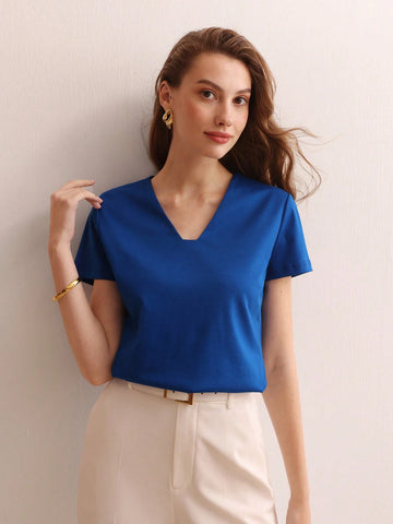 MOTF PREMIUM SOLID V-NECK TEE
