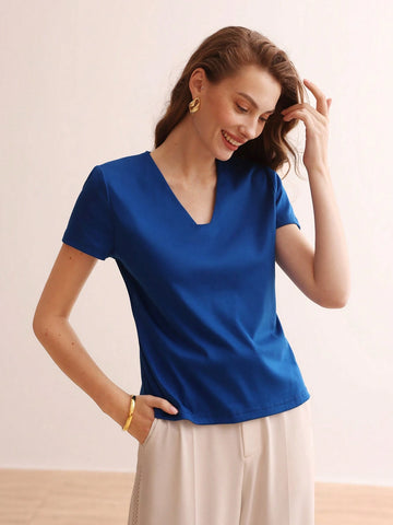 MOTF PREMIUM SOLID V-NECK TEE