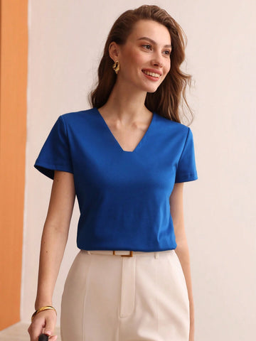 MOTF PREMIUM SOLID V-NECK TEE