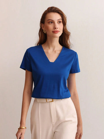MOTF PREMIUM SOLID V-NECK TEE