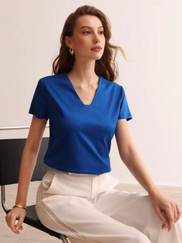 MOTF PREMIUM SOLID V-NECK TEE