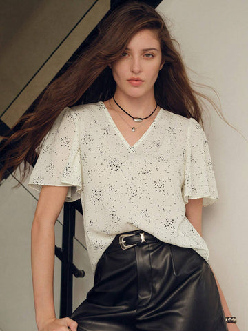 MOTF PREMIUM STAR PRINT LIGHTWEIGHT BLOUSE