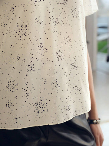 MOTF PREMIUM STAR PRINT LIGHTWEIGHT BLOUSE