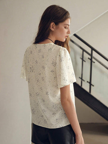 MOTF PREMIUM STAR PRINT LIGHTWEIGHT BLOUSE