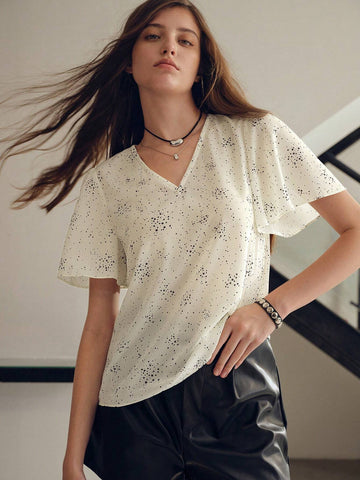 MOTF PREMIUM STAR PRINT LIGHTWEIGHT BLOUSE