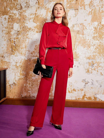 MOTF PREMIUM STRAIGHT-LEG SUIT PANTS