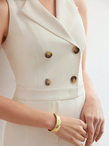 MOTF PREMIUM STRUCTURED DOUBLE BREASTED PRESS CREASE JUMPSUIT