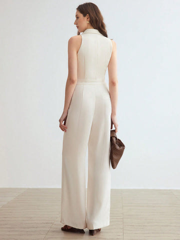 MOTF PREMIUM STRUCTURED DOUBLE BREASTED PRESS CREASE JUMPSUIT