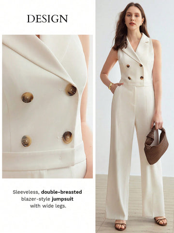 MOTF PREMIUM STRUCTURED DOUBLE BREASTED PRESS CREASE JUMPSUIT