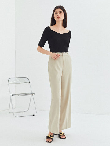 MOTF PREMIUM SWEETHEART NECK T-SHIRT MADE OF LENZING™ ECOVERO™ BRANDED VISCOSE FIBERS