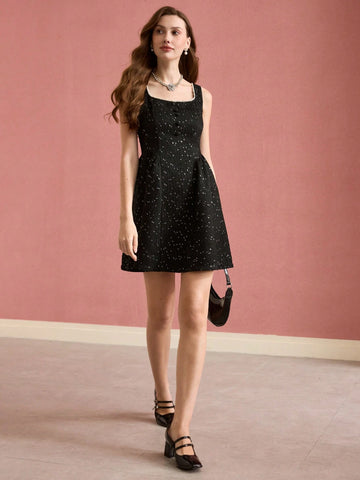 MOTF PREMIUM TWEED FITTED WAIST TANK DRESS