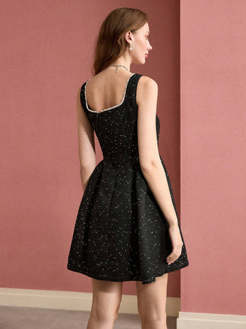 MOTF PREMIUM TWEED FITTED WAIST TANK DRESS