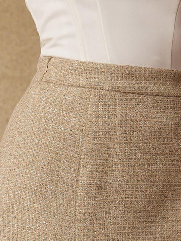 MOTF PREMIUM TWEED SOLID MERMAID SKIRT