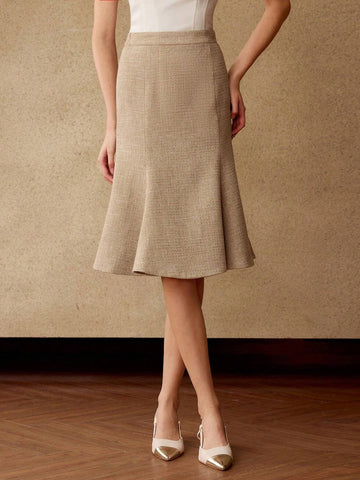 MOTF PREMIUM TWEED SOLID MERMAID SKIRT